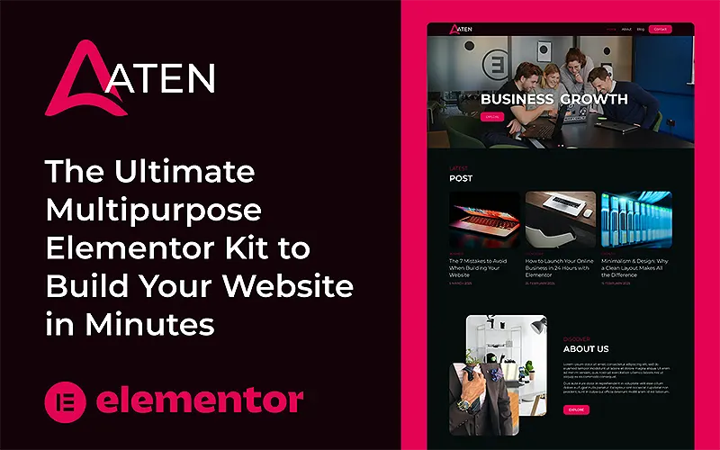 Aten – The Ultimate MultiPurpose Elementor Kit to Build Your Responsive Website in Minutes | Premium Website Templates & Themes | Travolgi Themes Aten – The Ultimate MultiPurpose Elementor Kit to Build Your Responsive Website in Minutes | Premium Website Templates & Themes | Travolgi Themes