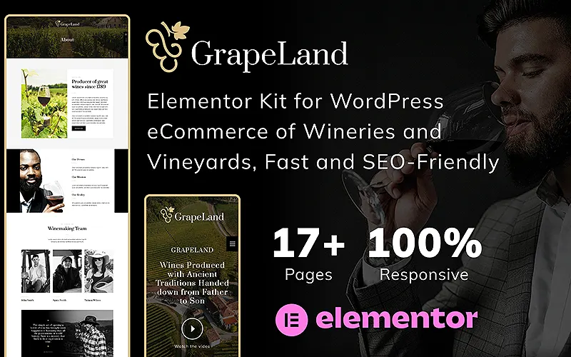 GrapeLand - Elementor Kit for WordPress eCommerce of Wineries and Vineyards, Fast and SEO-Friendly | Premium Website Templates & Themes | Travolgi Themes GrapeLand - Elementor Kit for WordPress eCommerce of Wineries and Vineyards, Fast and SEO-Friendly | Premium Website Templates & Themes | Travolgi Themes